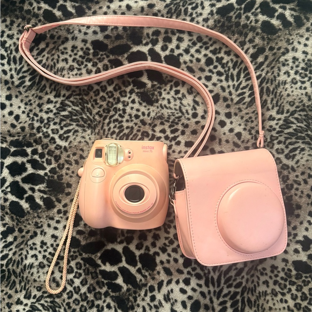Instax Pink Mini 7s Camera with Matching Case